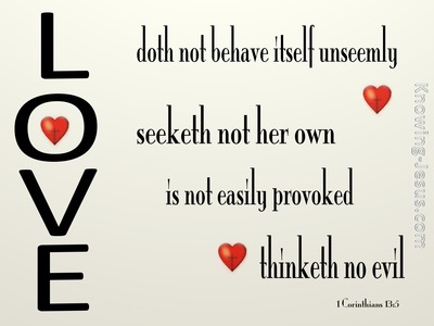 1 Corinthians 13:5